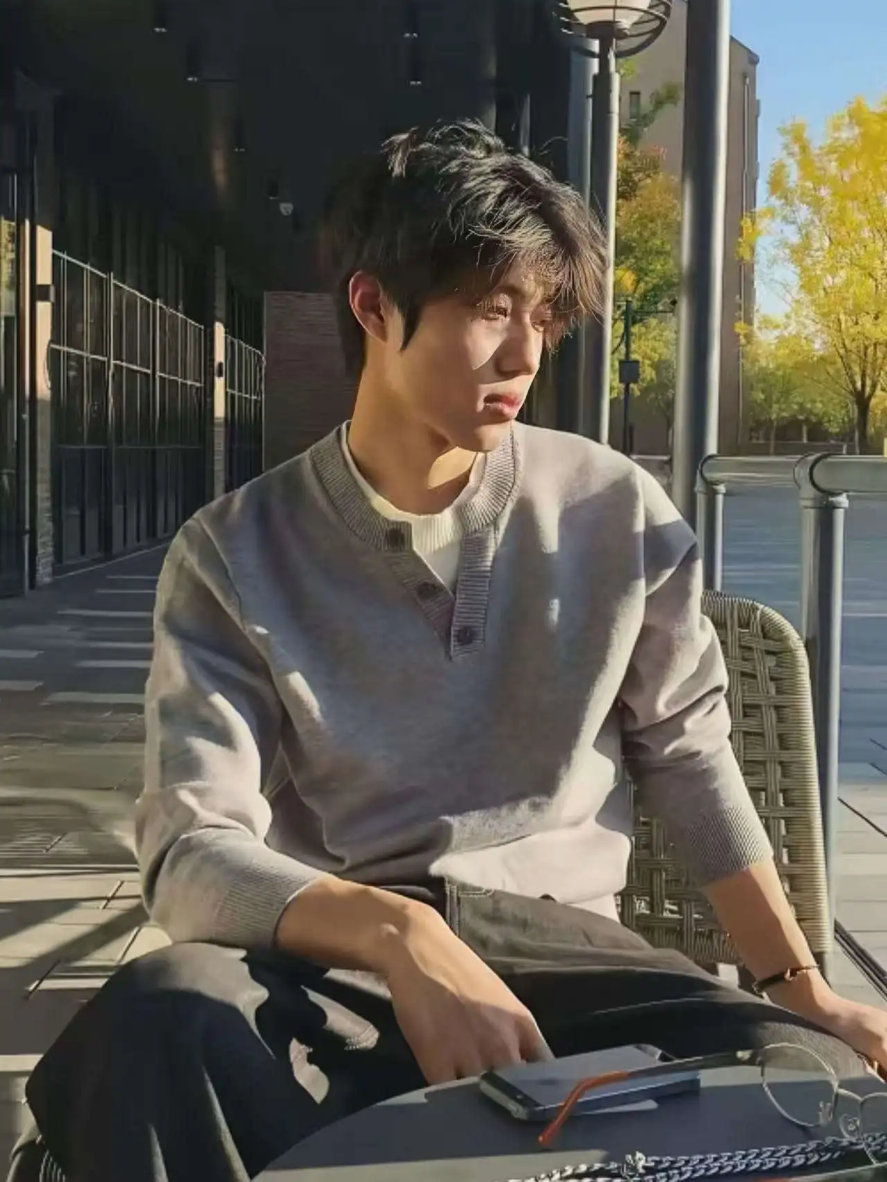 

American Retro Color Blo Knitted Sweater Men's Comfortable Soft Casual round Ne Autumn Winter Polyester Fiber Long Sve