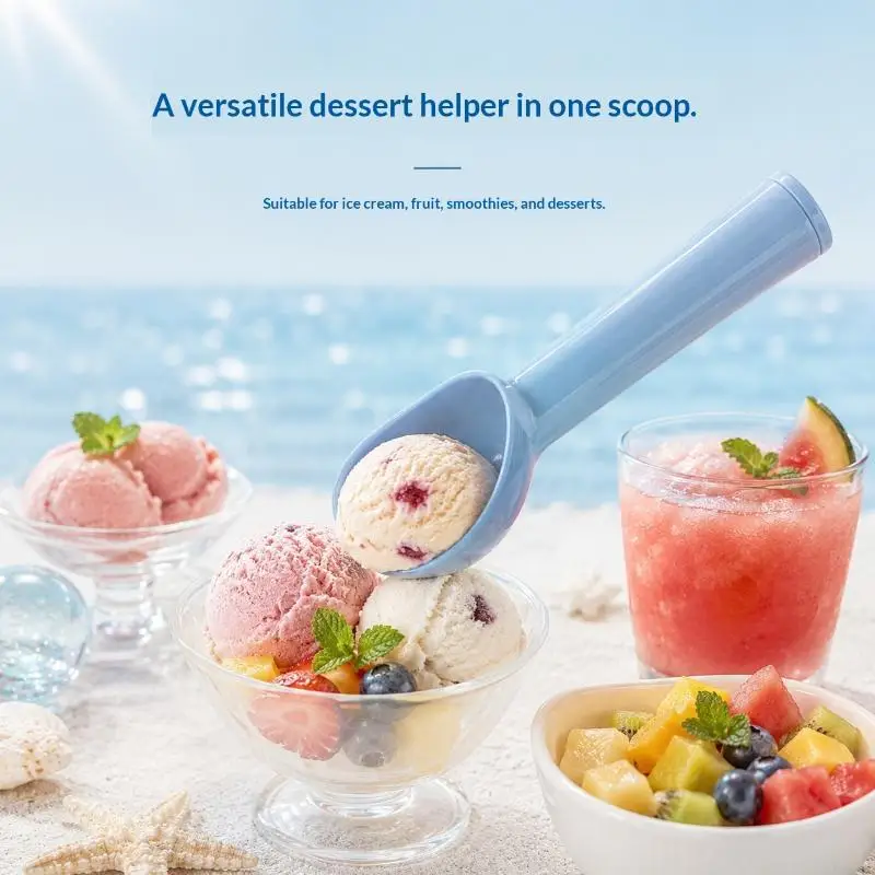 NewPlastic Ice Cream Scoop With Ergonomic Non Slip Handle Multiple Pastel Colors For Kitchen Dessert Summer Parties