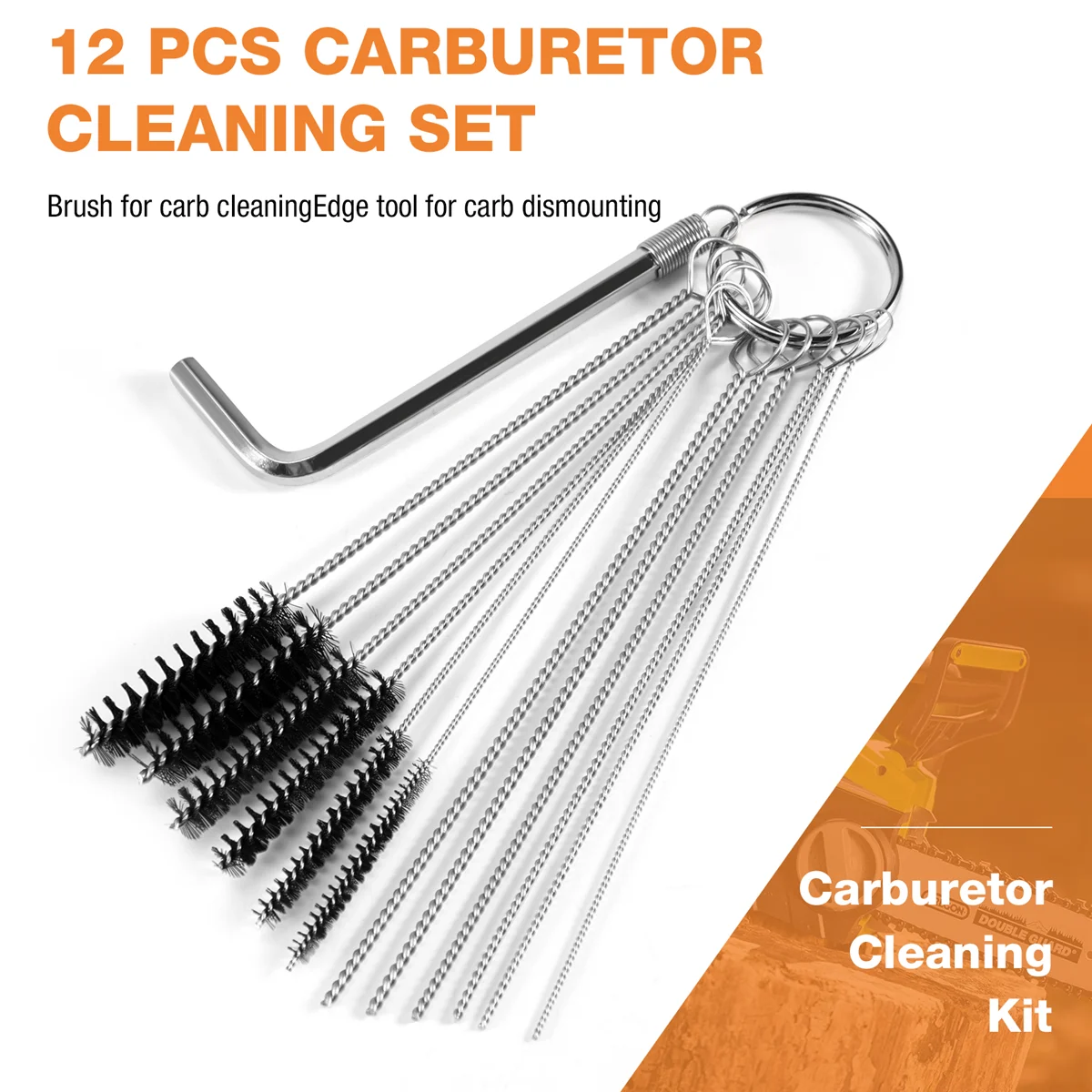 Carburador Ajuste Screwdriver Tool Kit, Kit Carburador para Motor Trimmer Weeder Chainsaw, 10Pcs