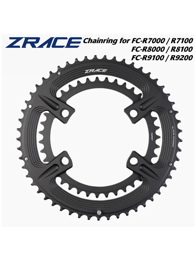 AliExpress ZRACE Asymmetric Road Chainring 105 FC-R7000 / ULTEGRA FC-R8000 / DURA-ACE FC-R9100, 50-34T 52-36T 53-39T, 110BCD BCD110 4-Bolts