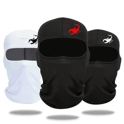 1pc Cool Retro Scorpion Print Skimasker voor mannen en vrouwen Bivakmuts Gezichtsmasker Rekbare stof Fietsmasker Zonnebrandcrème Headcover