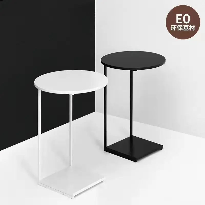 Modern Black Iron Bedside Table Living Room Tables Sofa Side Table Can Be Moved Light Luxury Balcony Coffee Tables Furniture