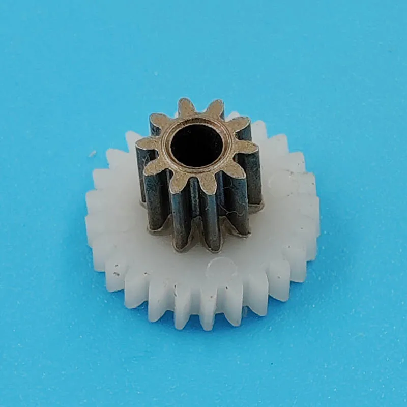 25T +10T Skew Duplicate Gear Helical 25 Teeth OD=11.8mm 10 Tooth Straight Metal Pinion Od=6mm DIY Parts 25102.5B