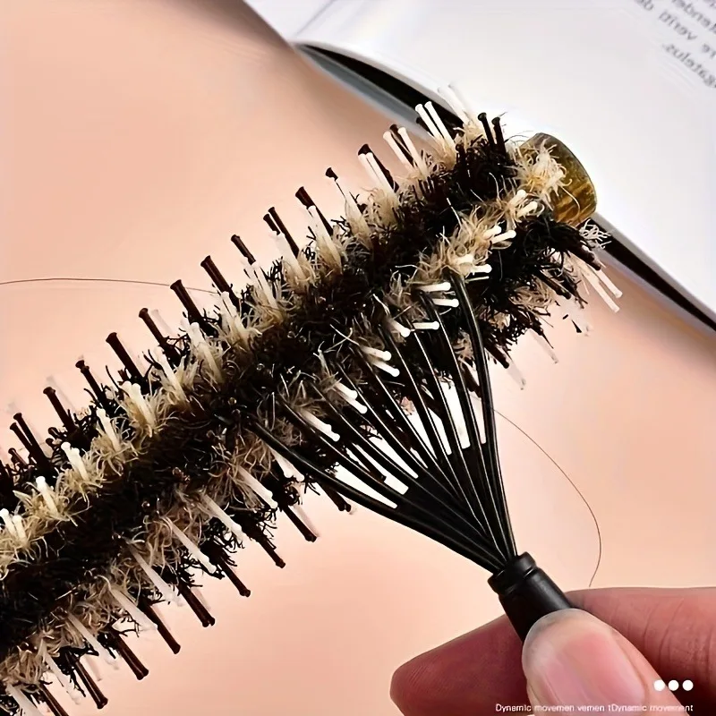 قطعتان من أدوات تنظيف فرشاة الشعر الصغيرة بشعيرات سوداء - منظف مشط محمول ومخالب إزالة الشعر