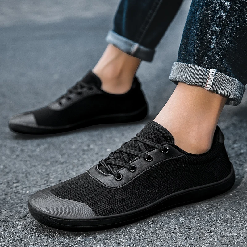 Wide Toe Barefoot Low Top Casual Shoes Women Men Sneakers Outdoor Tennis Shoes Mesh Breathable Summer Travel Shoes Size 39-47