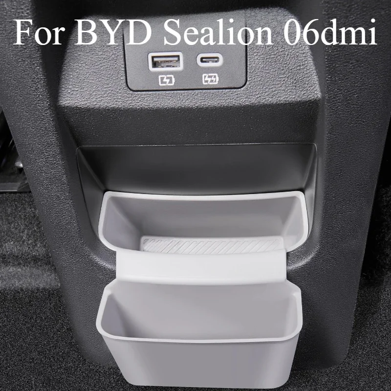 صندوق تخزين متين من السيليكون لداخل السيارة - حصريًا لمستلزمات اتجاه التفريغ الخلفي BYD Sealion 06 DM-i #4