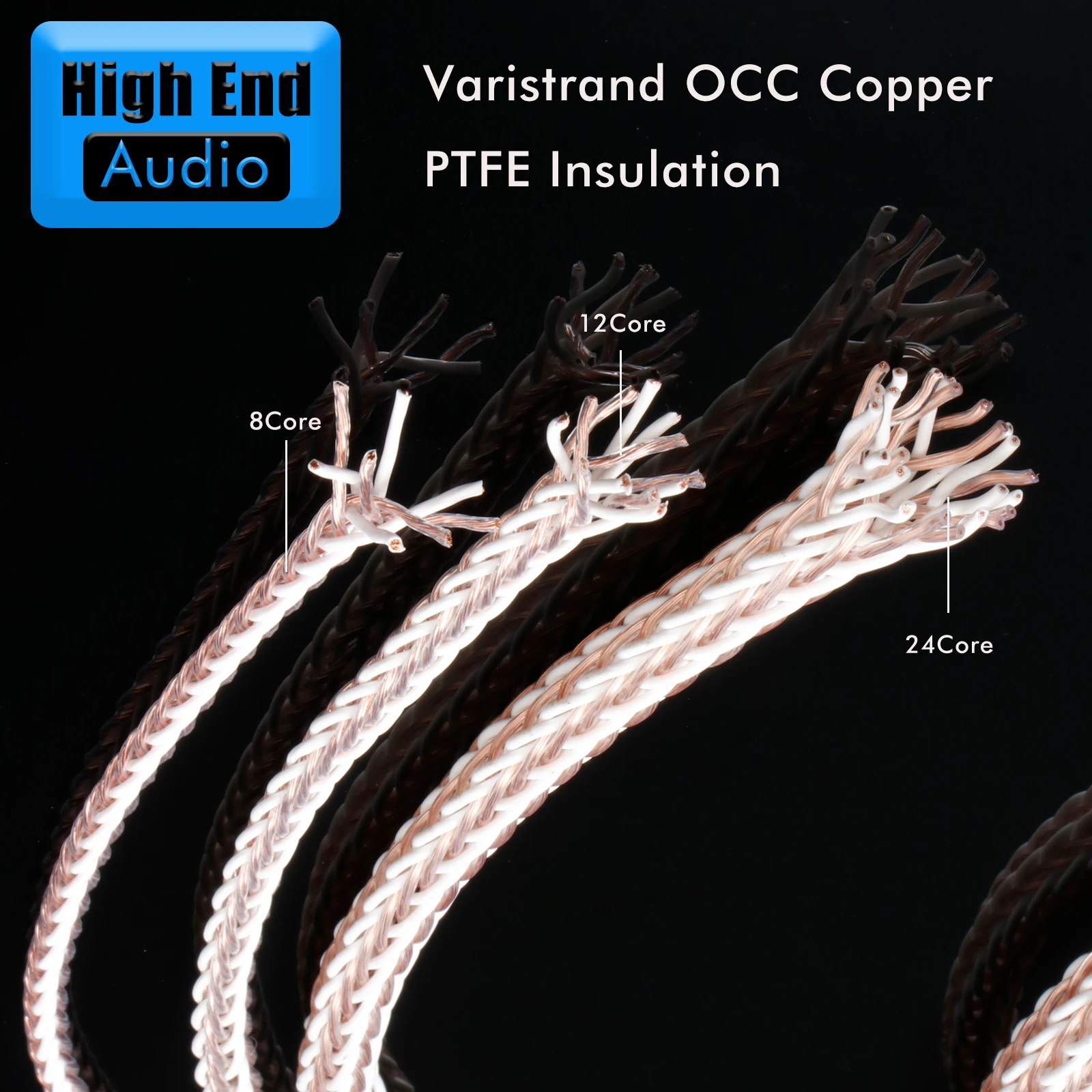 Preffair 2Core Twisted Varistrand OCC Copper Conductor Audio Video Analog Loudspeaker Cables Hi-end Speaker Cable