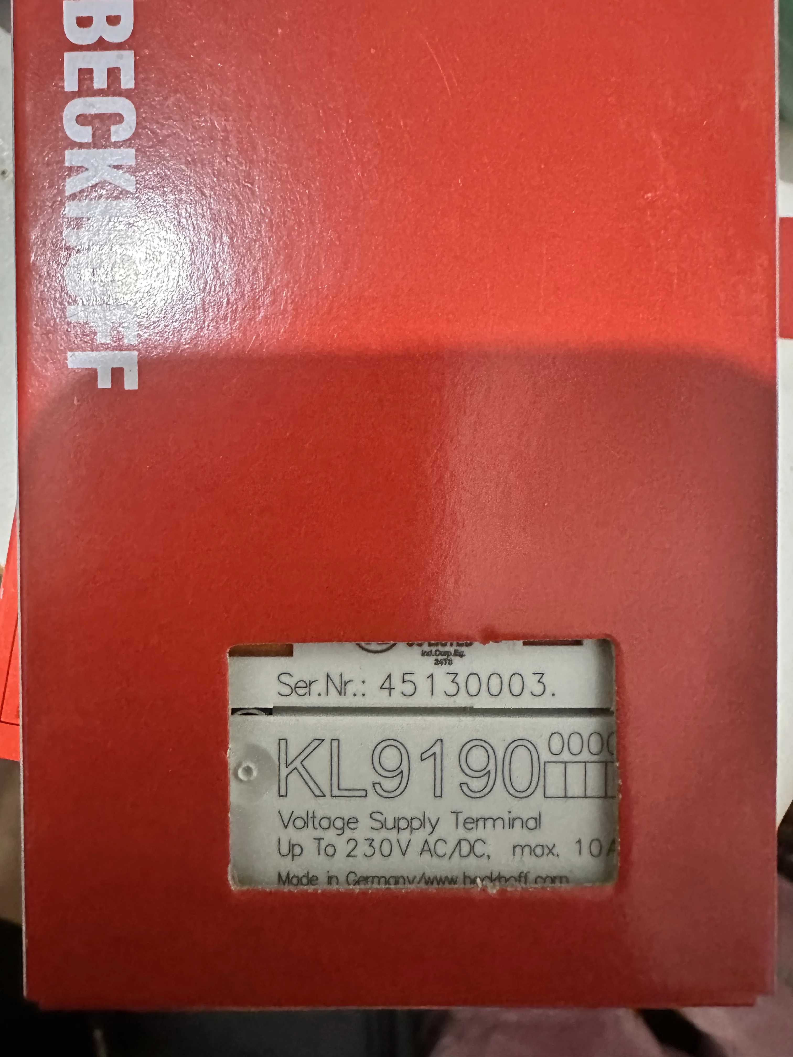 Brand New Original Beckhoff KL9190 plc module