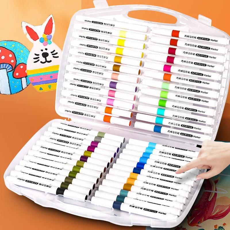 

12/24/36/48 шт. акриловые маркеры, большие маркеры для рисования для пэрографии, дерева, холста, поделок своими руками, художественных принадлежностей, подарков
