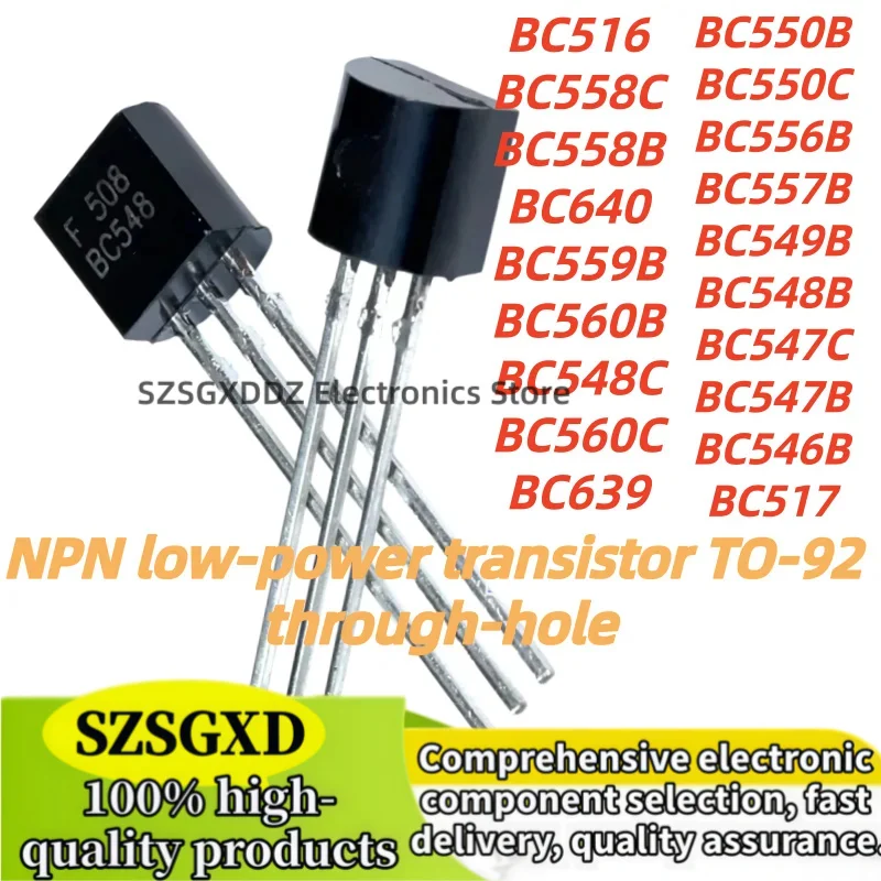 50Pcs BC557B BC558B BC559B BC560B BC639 BC640 BC548C BC547C BC547 BC516 BC517 BC546B BC547B BC548B BC549B BC550B BC556B TO-92