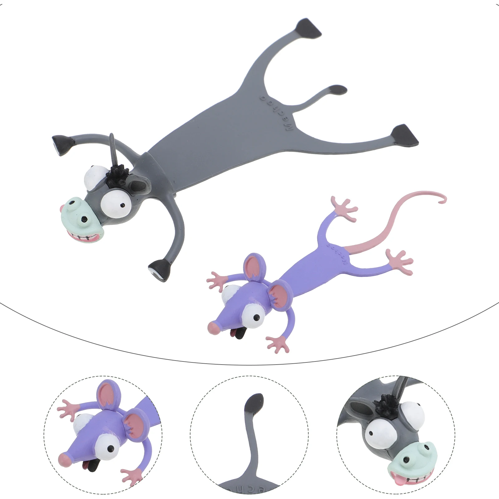 Marcador de página de papelería 3D, marcapáginas de regalo de papelería para estudiantes para lectores, marcapáginas de plástico para graduados, 2 uds.