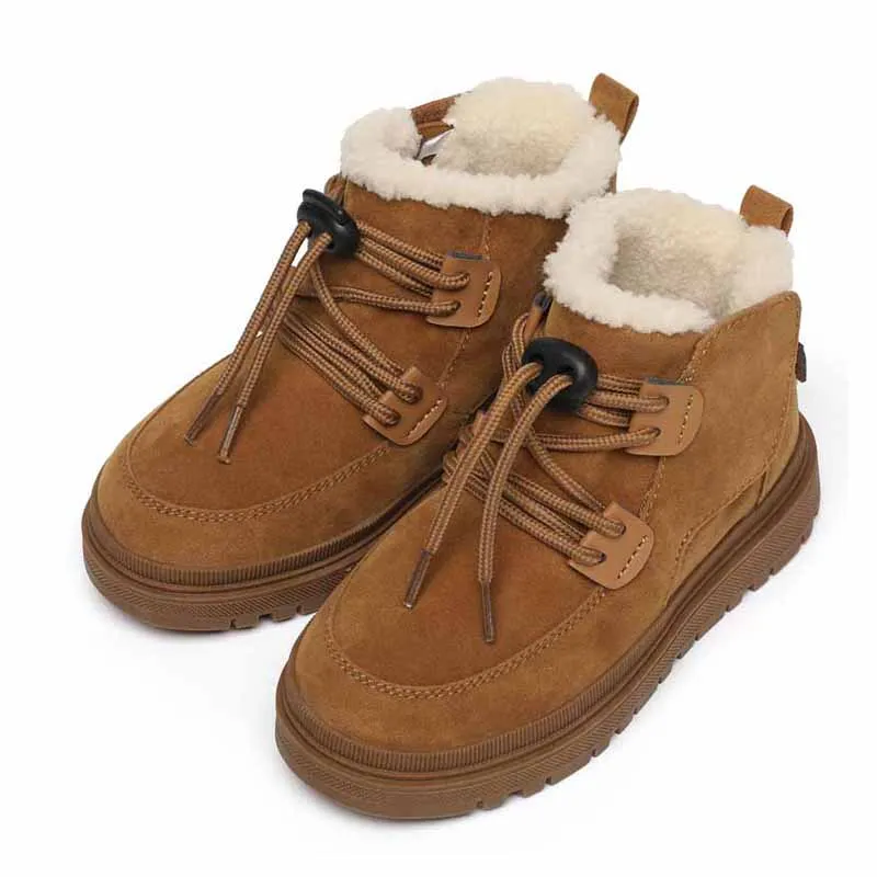 Children\'s Sneakers Winter Boys Plus Cashmere Thicken Warm Boots Girls Non-slip Outdoor Shoes Student Shoes Kids Footwears