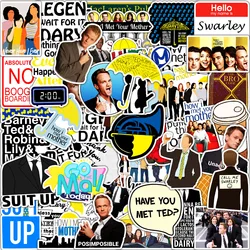 50Pcs How I Met Your Mother Stickers DIY Stickers Scrapbooking Phone Luggage Skateboard Waterproof Decals