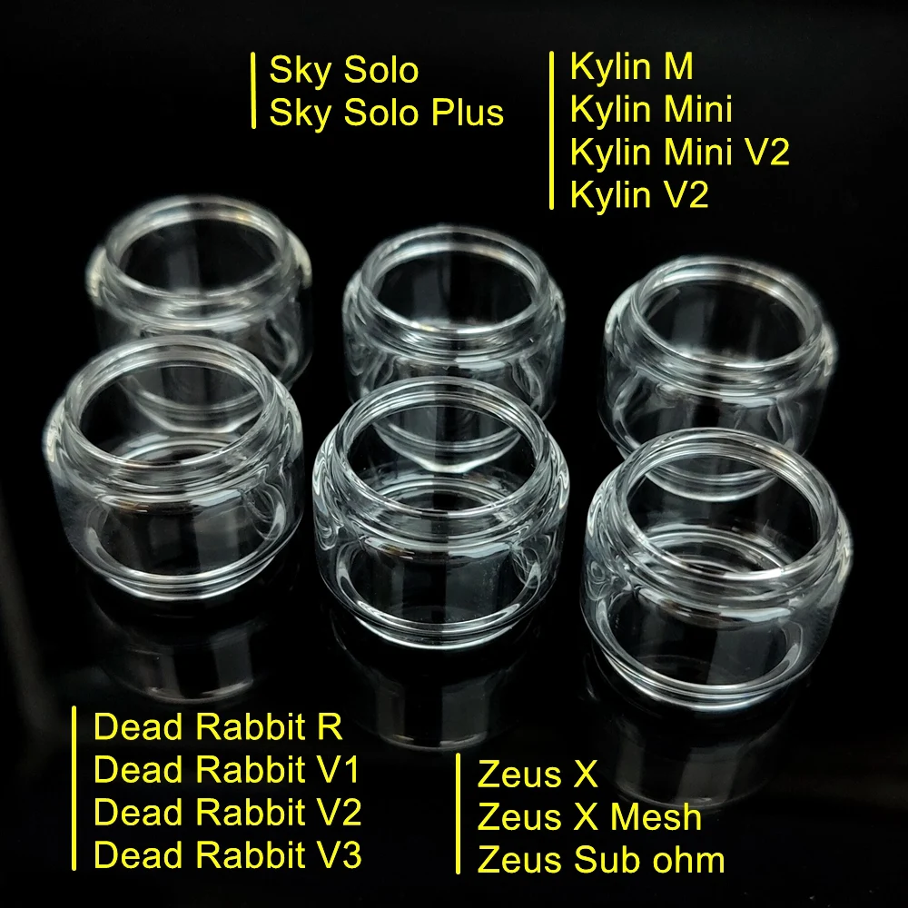 

6 шт./3 шт. пузырьковое стекло для Sky Solo Plus Zeus X Mesh Subohm Kylin Mini V2 M Dead Rabbit V2 V3, прямое пузырьковое стекло