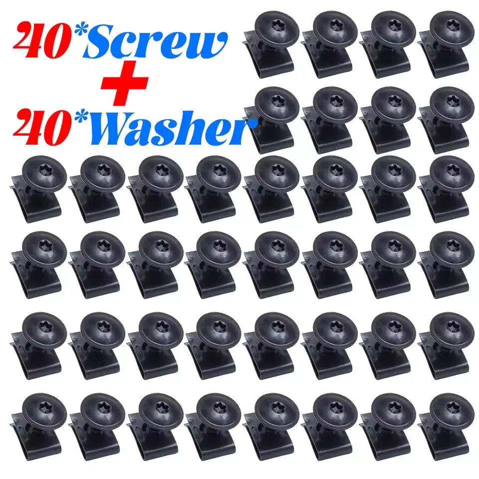 200/20 Stuks Auto Zelftappende Schroef Bevestigingsmiddelen Auto Metalen U-vormige Spacers Zelftappende Schroeven Kit auto Modificatie Accessoires