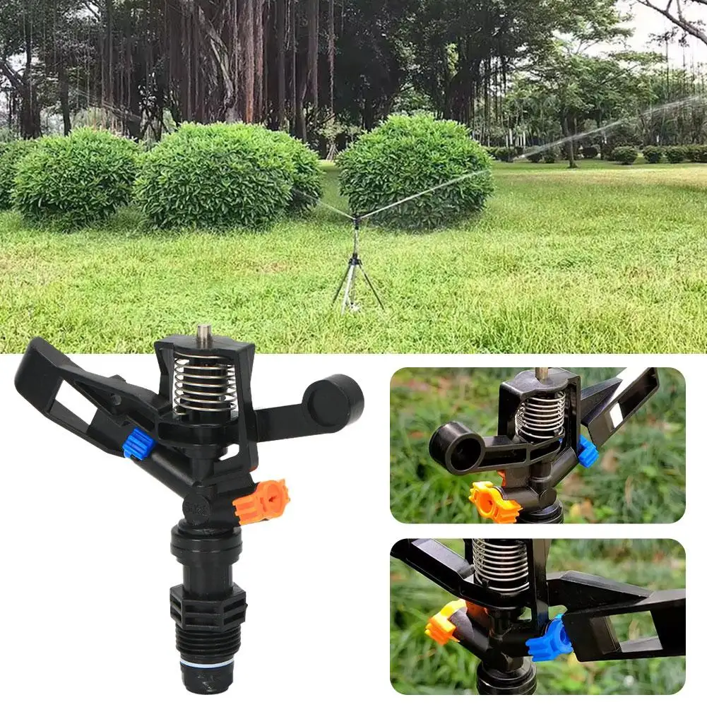 Aspersor de Plástico para Jardim, Aspersor de Gramado, Rocker, Aspersor de Impacto, 360 Graus, Rotação Automática, Rega Agrícola, Irrigação