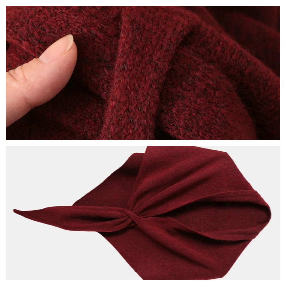 

Зимняя утолщенная шаль, женская накидка на шею, треугольная шаль, вязаный шарф, верхняя одежда на плечо, модная одежда, подвески, теплый шарф