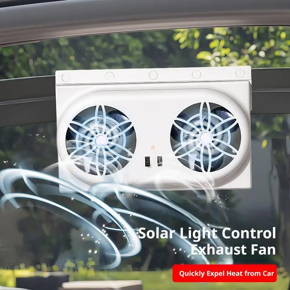 Solar Car Exhaust Fan Window Air Circulation Cooler Heat Dissipation Vehicle Radiator Ventilator Auto Interior Cooling System