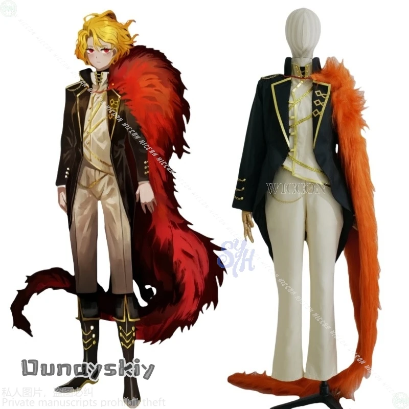 Sancho Cosplay Anime Spiel Limbus Company Kostüm {BankaiMode}Vintage Palace Style Mantel Hose Langhaariger Kragen Schal Halloween