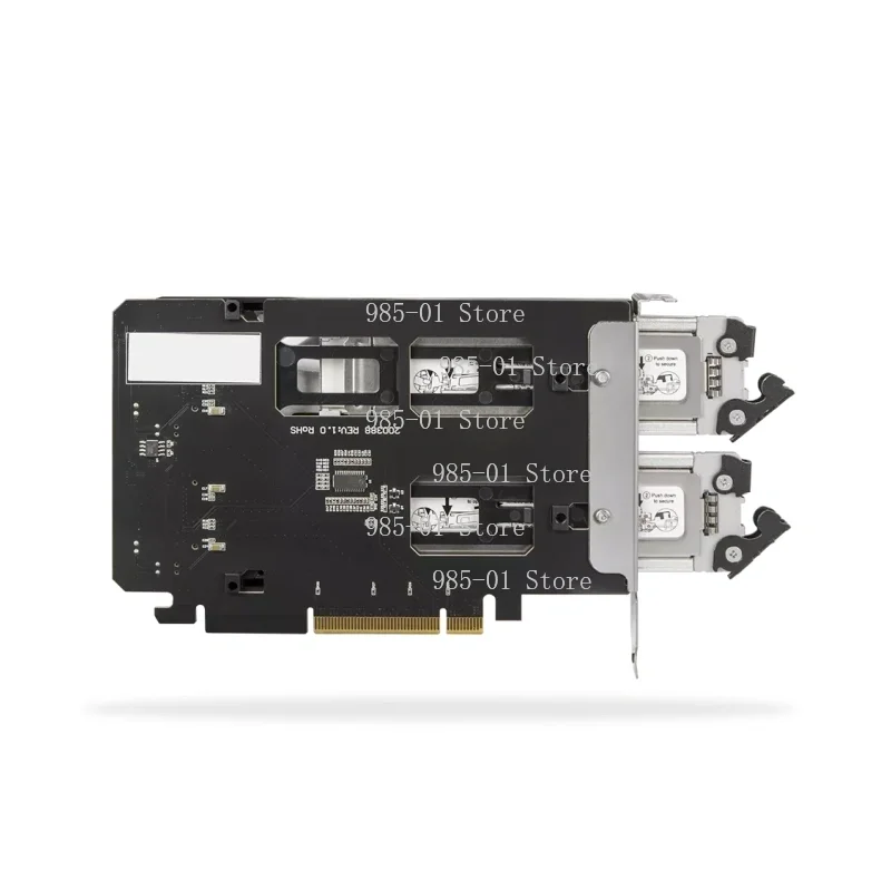MB842MP-B 2-Bay M.2 NVMe SSD Adapter Card, PCIe 4.0 x8/x16 Converter