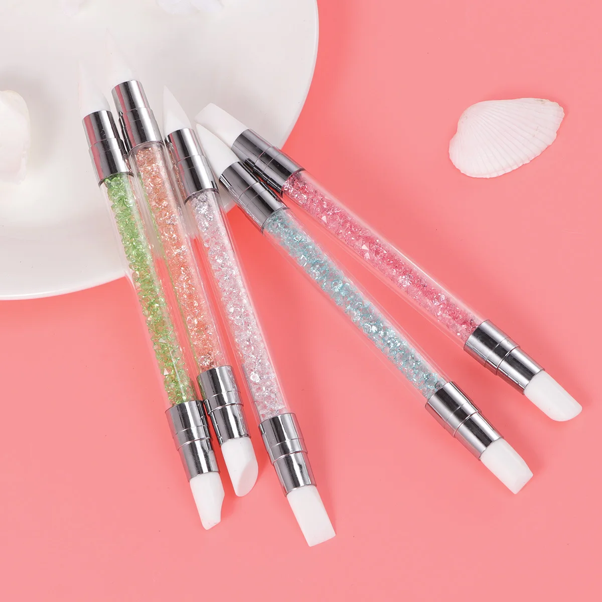 5Pcs Manicure Tool Set Exquisite Rhinestone Pick Up Pen for Nail Art Decoration Professional Nail Point Pen Home Salon