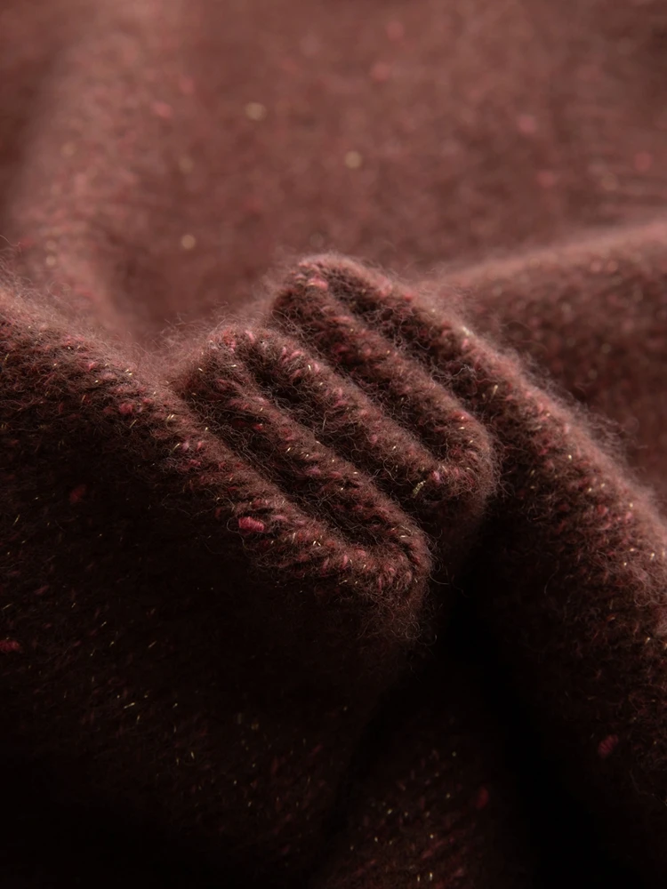 TLOML 새로운 여성용 100% 캐시미어 스웨터 터틀넥 풀오버 루즈 스타일 캐시미어 니트웨어 가을 겨울 두꺼운 부드러운 따뜻한 옷