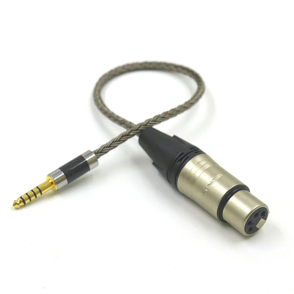 16 Core 4.4mm bilanciato maschio a 4 pin XLR bilanciato femmina adattatore Audio per cuffie da 4.4mm a connettore per cavo bilanciato XLR