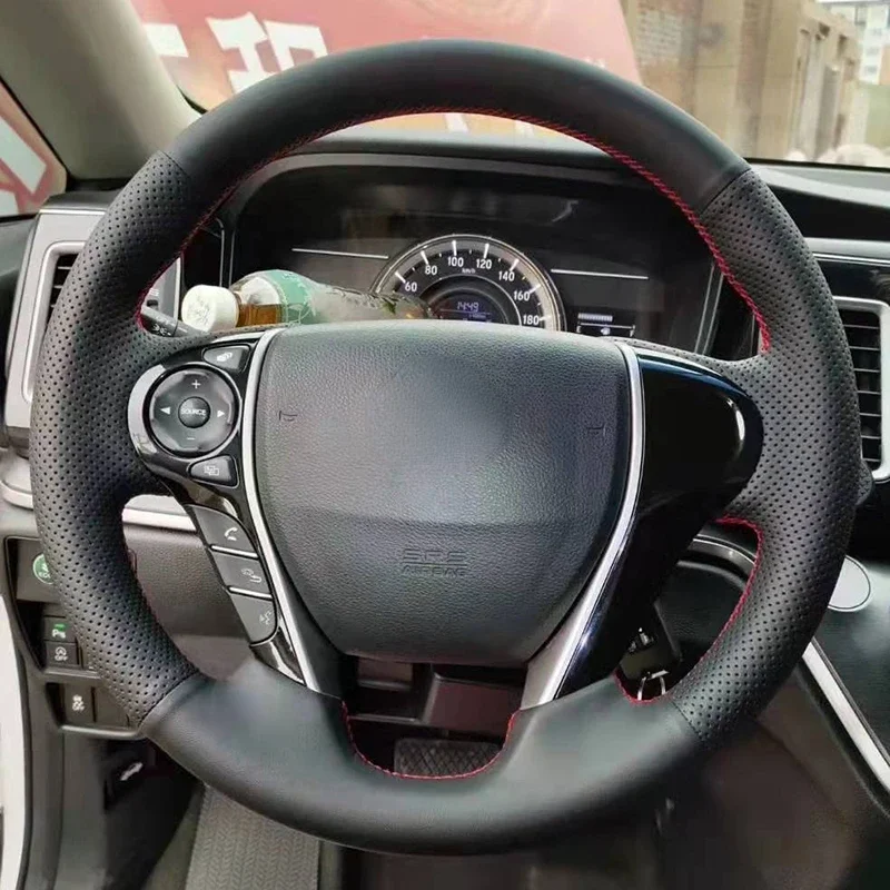 

Suitable for Honda Odyssey 2015 2016 2017 2018 2019 2020 2021 leather hand stitched steering wheel cover