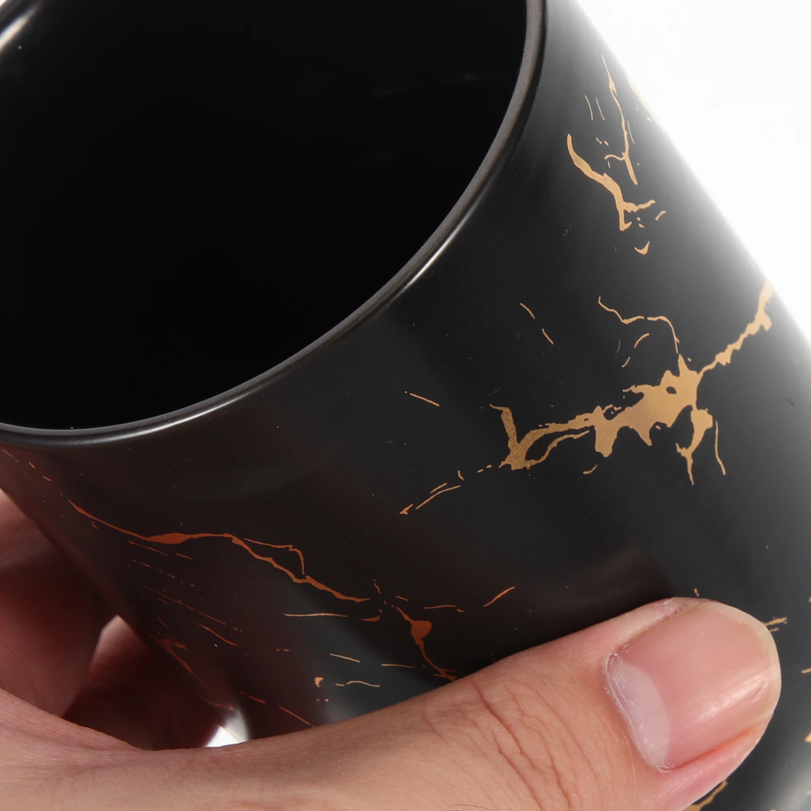 

Multipurpose Ceramic Water Cup Marble Pattern Toothbrush Mug Practical Mouthwash Cup Bathroom Storage Home Hotel