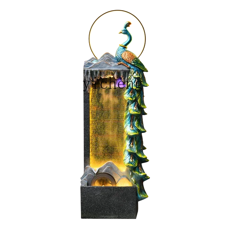 Flowing Water Ornament Circulating Water Living Room Tea Room Corner Landscape Opening Gift Floor Decorationu18