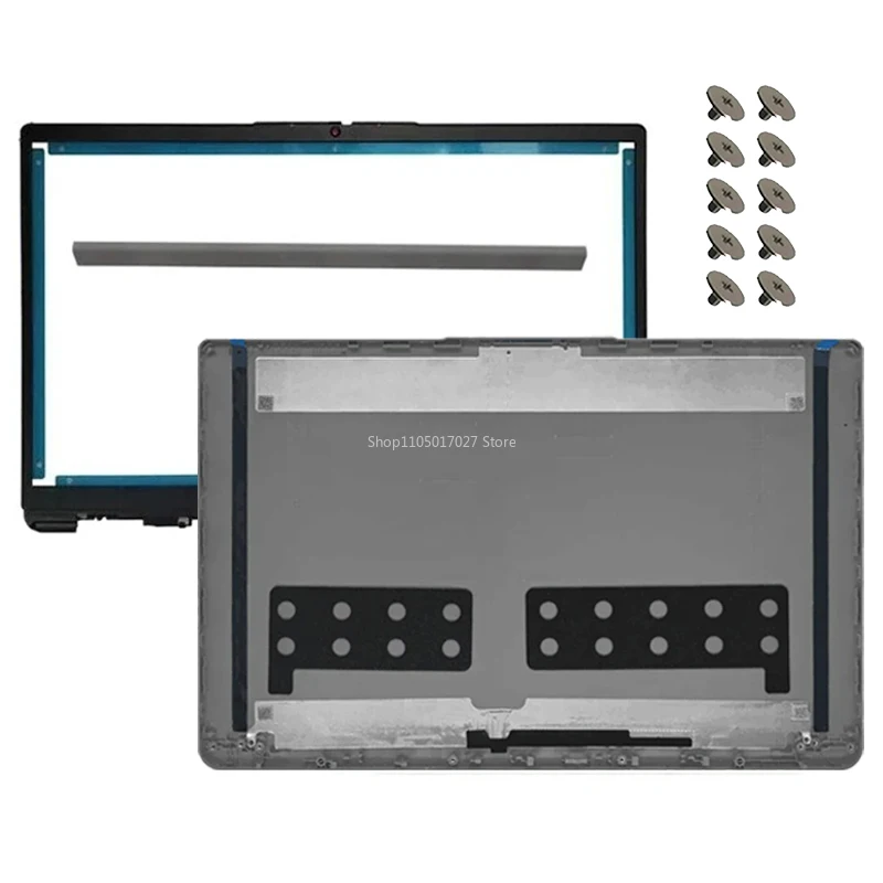 Nueva Carcasa para Laptop, Marco Trasero para Pantalla LCD, Compatible con Lenovo IdeaPad 1 15ADA7 IdeaPad 1 15AMN7 2022, Cubierta Superior de Pantalla, Bisagras de Bisel Frontal