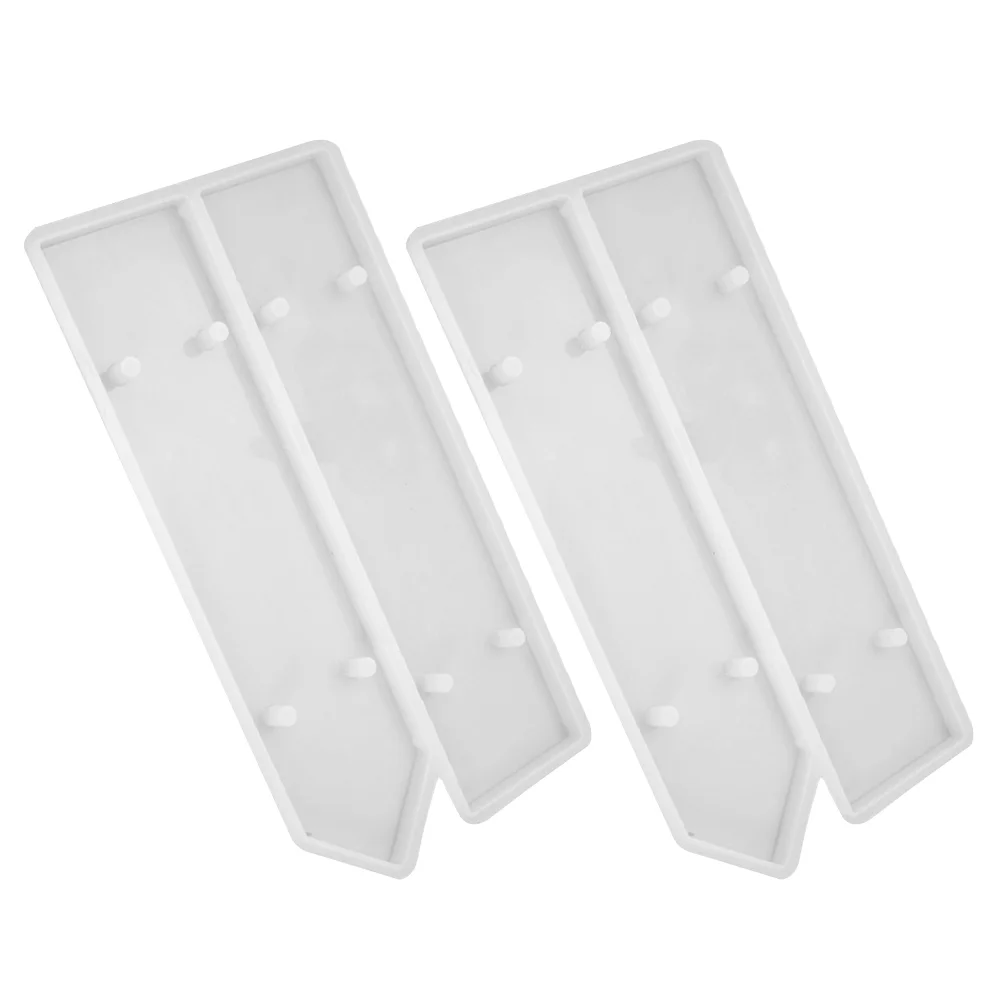 

2 Pcs Door Tag Mold Doorplate DIY Craft Molds Listing Silicone Mould White Decorative