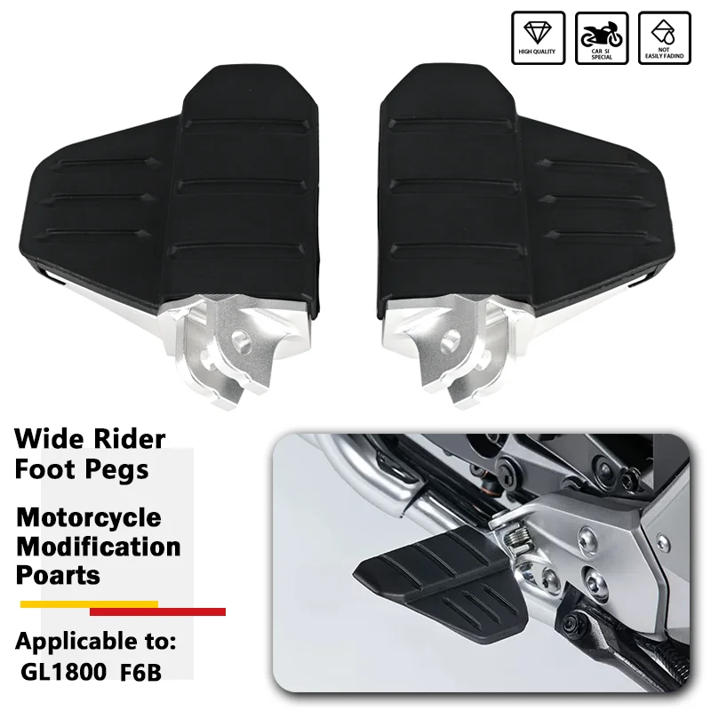 

GL1800 Аксессуары для мотоциклов, широкие подножки для мотоциклистов для Honda GL 1800 2018-2024, подножки Tour DCT, крепления для подножек для мотоцикла на шоссе