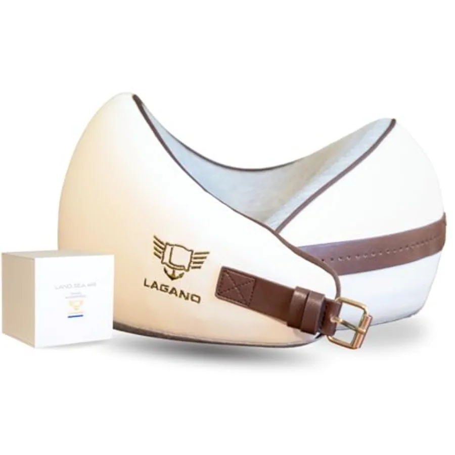 

Подушка для путешествий Lagano Softest Luxury – регулируемая, легко моющаяся, из пены с эффектом памяти – эргономичная подушка для шеи для авиаперелетов