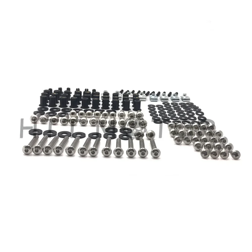 Motorcycle Parts Complete Fairing Bolts Body Screws Kit for KAWASAKI Ninja ZX6R ZX-6R 2007-2008 Chrome