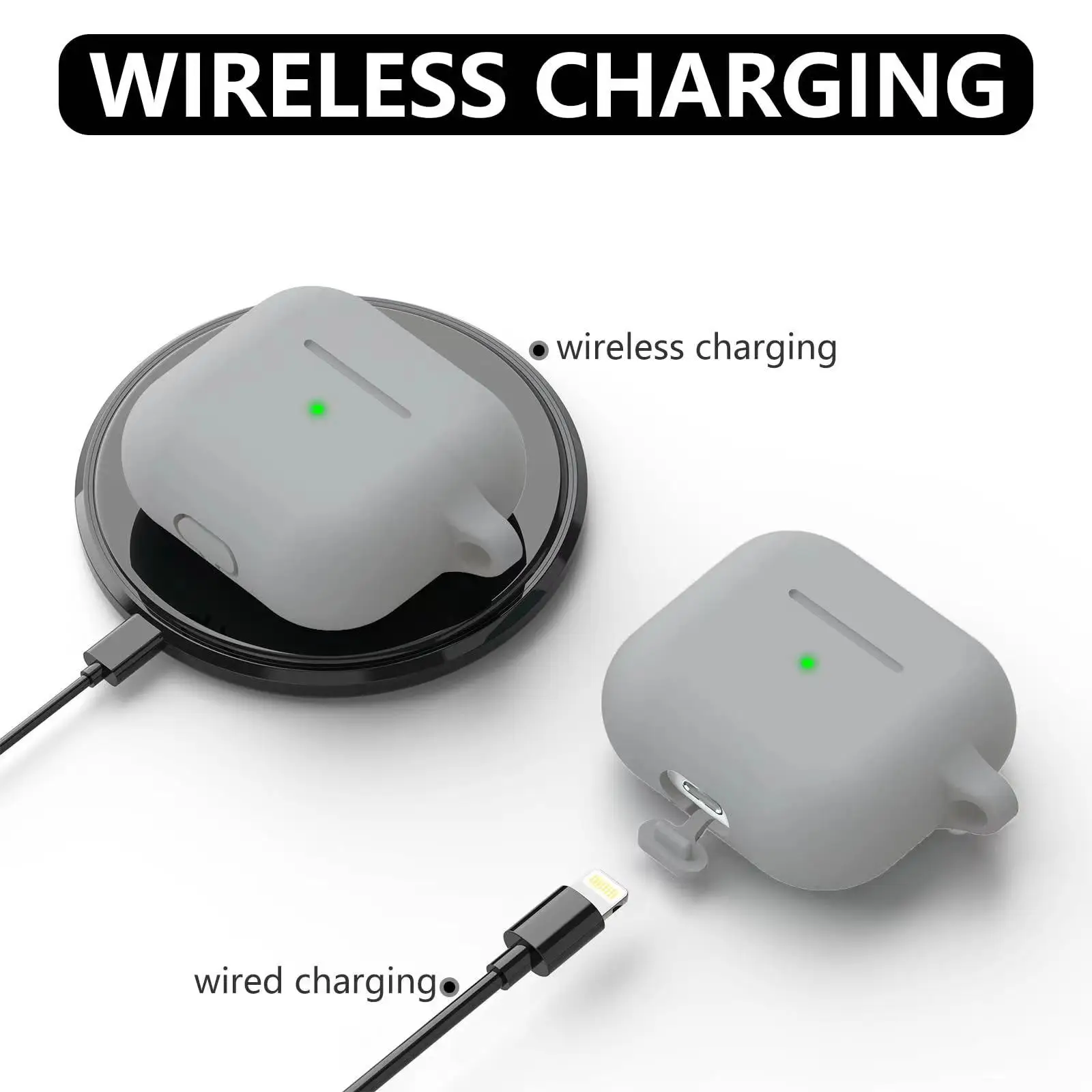 غطاء حماية AirPods Pro مع مجموعة تنظيف، جراب واقٍ من السيليكون الناعم لهاتف Apple AirPod Pro الجيل الثاني/1st للنساء والرجال