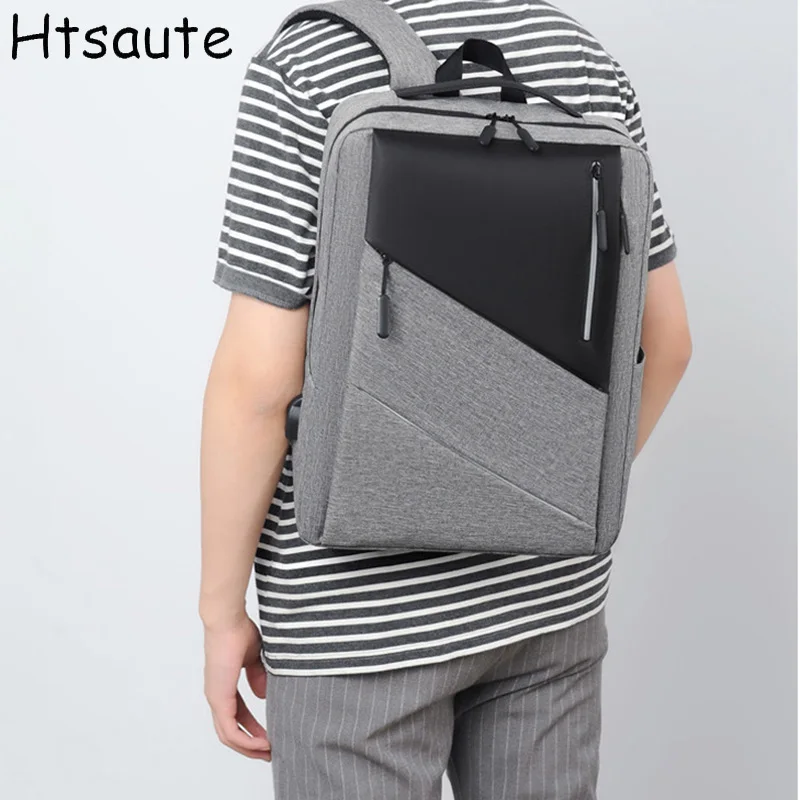 

Male Business Backpack with USB Charging Travel Trip Work Laptop Rucksack Outdoor Camping Hiking Shoulder Bag Weekend Schoolbag