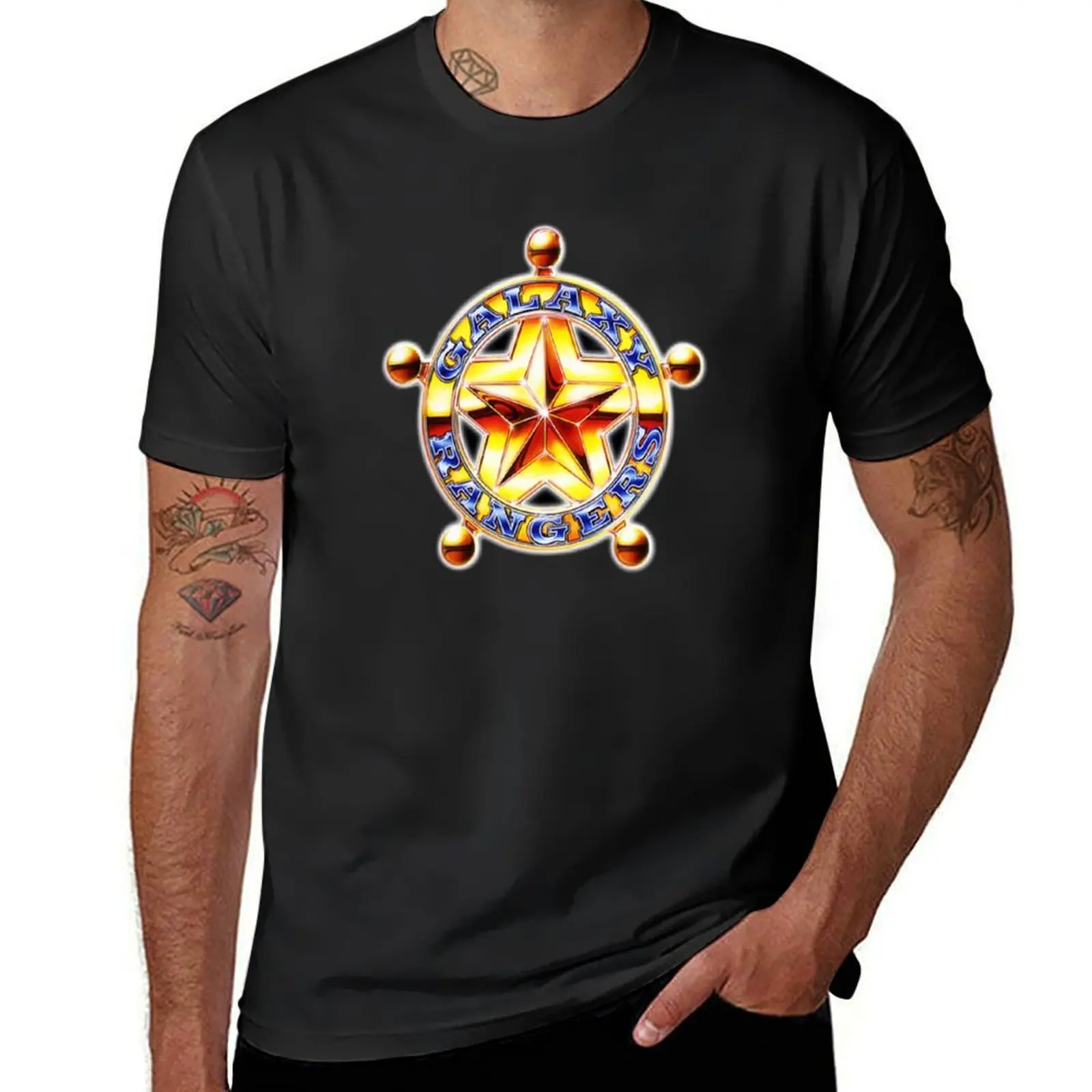 Galaxy Rangers Retro Cartoon T-Shirt blacks customs funnys tshirts for men