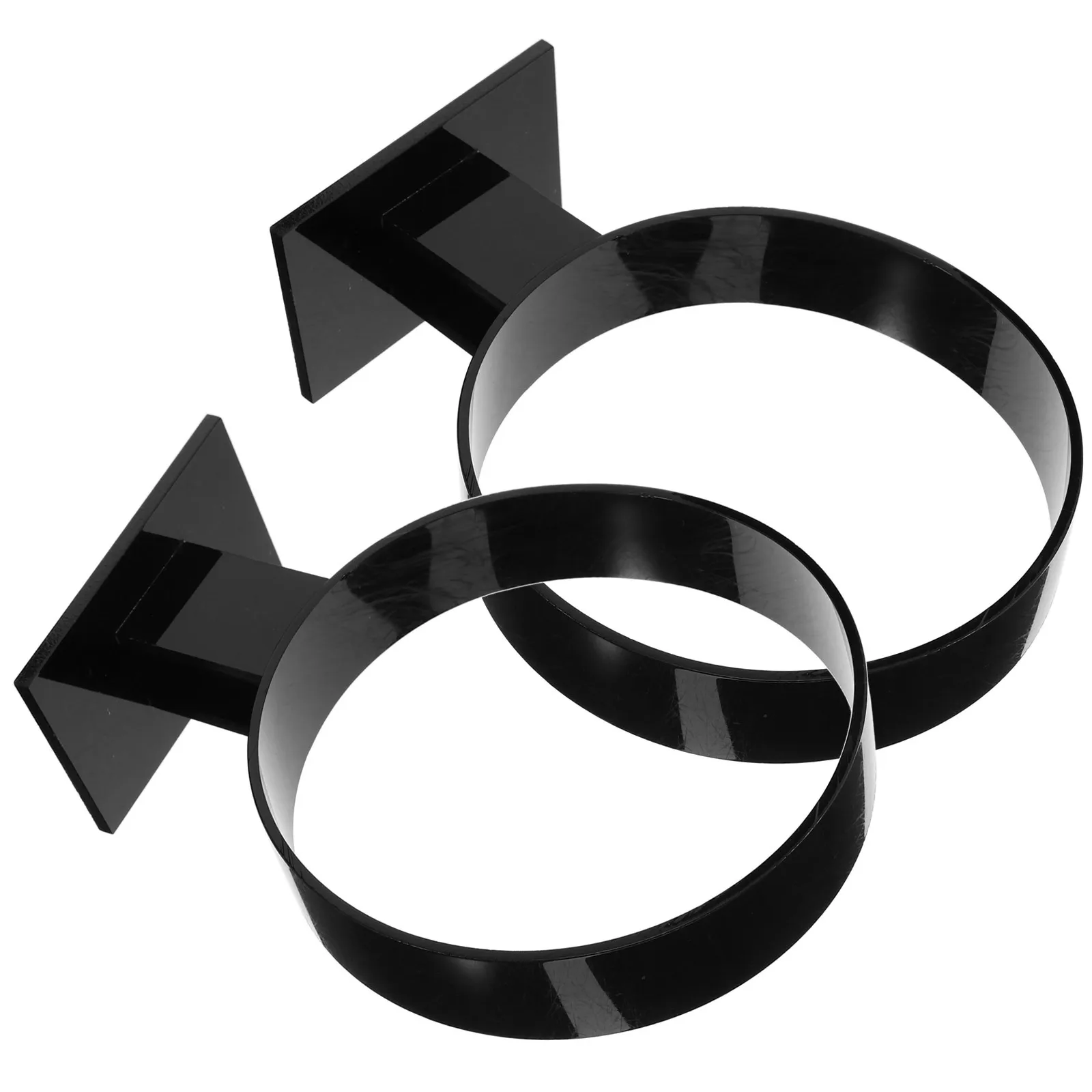 

2Pcs Headband Display Stands Acrylic Hairband Holder Organizer Desktop Hair Accessories Rack for Shop Dressing Table Countertop