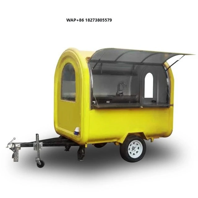 Hot Selling Bubble Tea Vending Trailer Truck Machine Commercial Coffee Kiosk Ice Cream Mobile Food Trailer for Sale