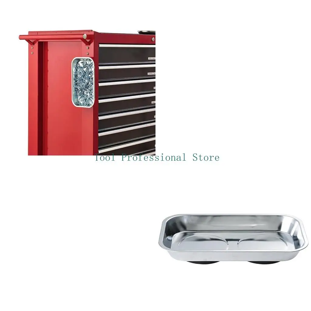 Supporto per vassoio rettangolare magnetico 57QF per garage, ufficio, uso domestico. Resistente all'usura