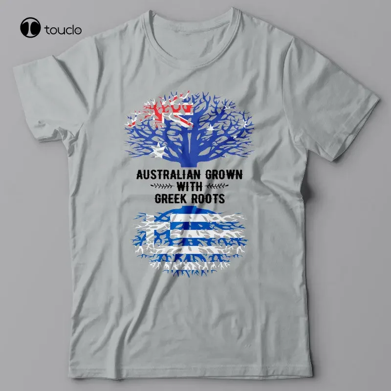 Greece T-Shirt - Australian Grown With Greek Roots Cool Gift Tee Shirt
