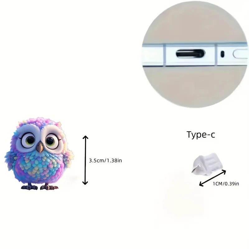 Connector Dust Plug High-Quality Type-C Dust Plug Owl Dust Plug Universal For Android Phones Gift Samsung