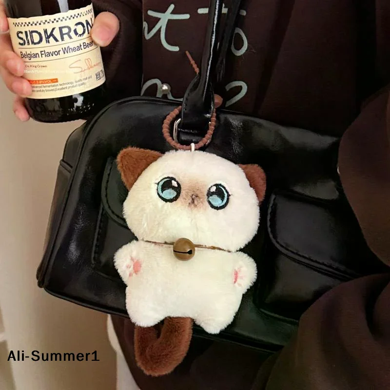 

Милый мультяшный плюшевый брелок-подвеска в виде котенка, мягкая игрушка-котик, украшение для ключей, рюкзака, сумки, подарок для детей