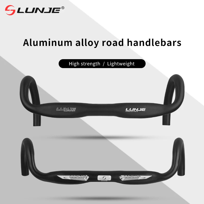 LUNJE-مقود الدراجة الطريق خفيفة ، مقبض دراجة ، سباق قطرة بار ، والحد من المقاومة ، عازمة المقود ، قطع غيار الدراجة #1