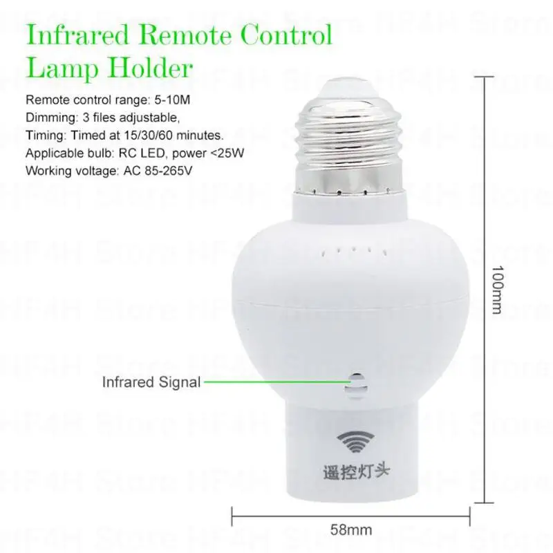 Bezprzewodowy uchwyt lampa zdalnie sterowana z możliwością przyciemniania E27 220V żarówka LED lampka nocna z timerem B4