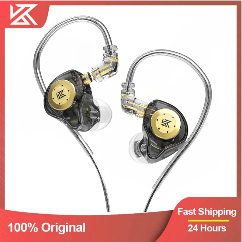 KZ EDX PRO headphones wired HIFI stereo bass music cable earplugs in-ear sports headphones noise reduction game headphones.