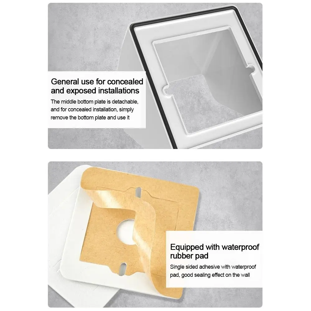 New Plastic Waterproof Box 86 Type White Electric Plug Cover Rainproof Cover Outdoor