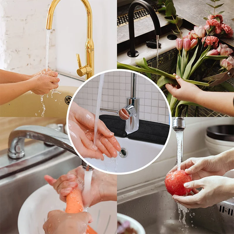 Washable Kitchen Faucet Absorbent Mat Sink Splash Guard Countertop Sink Protectors Drip Catcher Dish Drying Mats for Bathroom