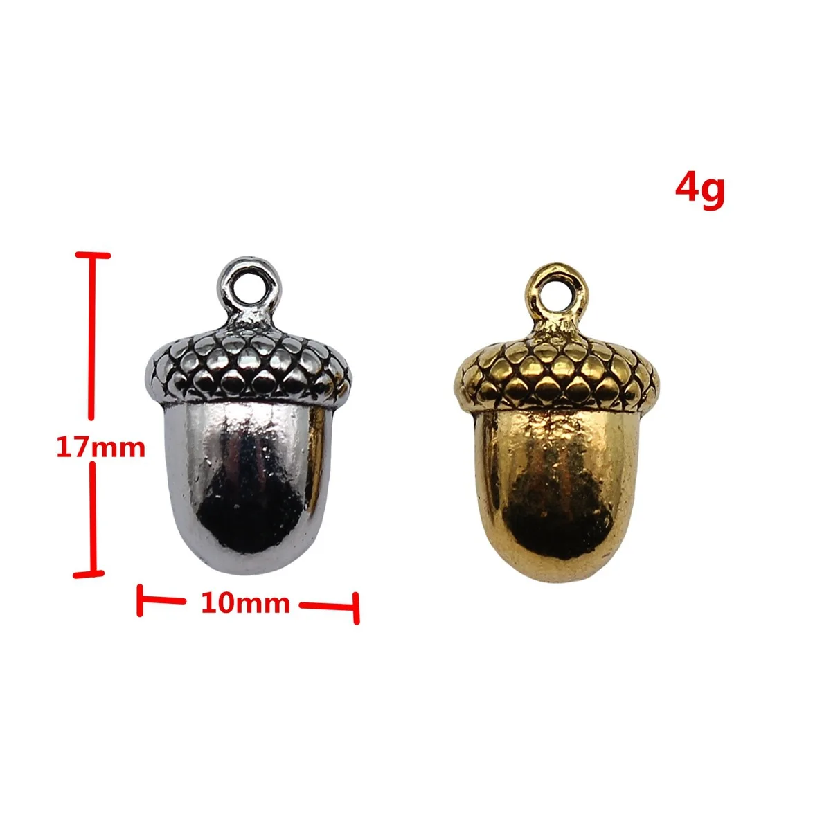 WYSIWYG 5pcs 17x10x11mm 3 Colors 3D Acorn Charms Hazelnut Charms Pendant For DIY Jewelry Making Jewelry Craft Findings view 2